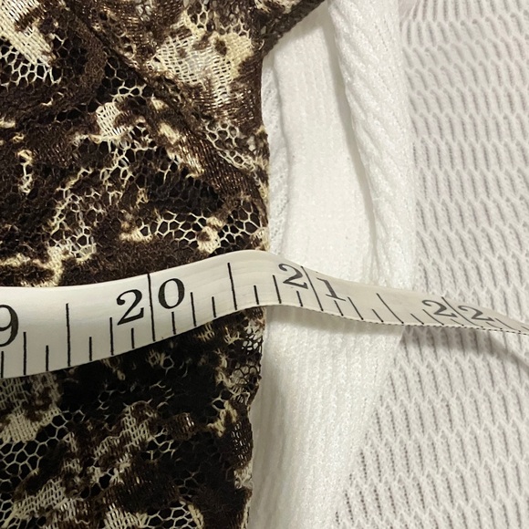 Brown Patterned Mini Dress - Picture 6 of 8